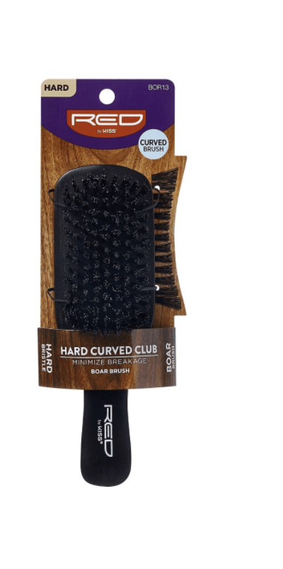 Red Professional Hard Curved Brush