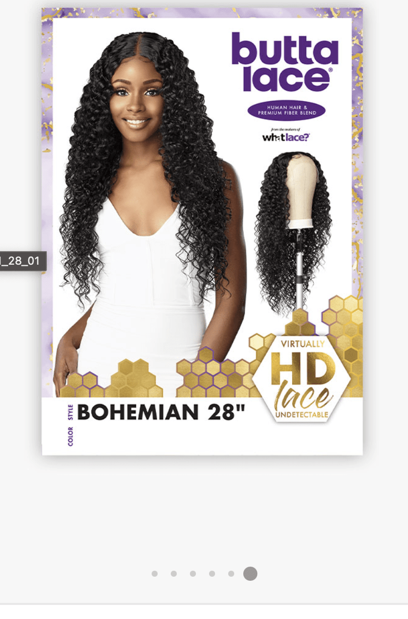 Sensationnel Butta Lace Wig - Bohemian 28" Human Hair Blend