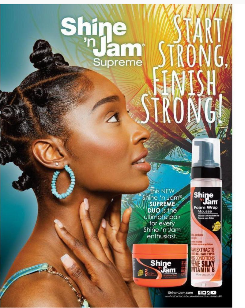 Ampro Shine 'n Jam Conditioning Gel |Supreme Hold 8 oz