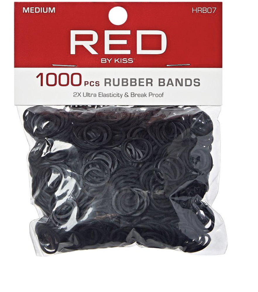 RED Rubberband Medium Size 1000 pcs # HRB07 - BPolished Beauty Supply