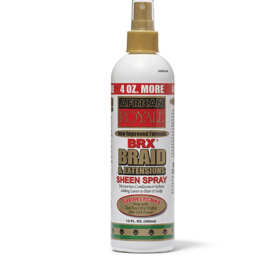 African Royale BRX Braid and Extensions Moisturizing Sheen Hair Spray, 12 fl oz - BPolished Beauty Supply