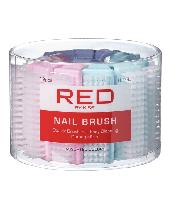 RED Nail Brushes Jar 12pcs #HH79J