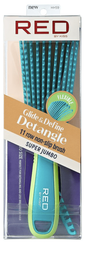 Red EZ Glide & Define Detangle 7 & 9 Row Non Slip Brush