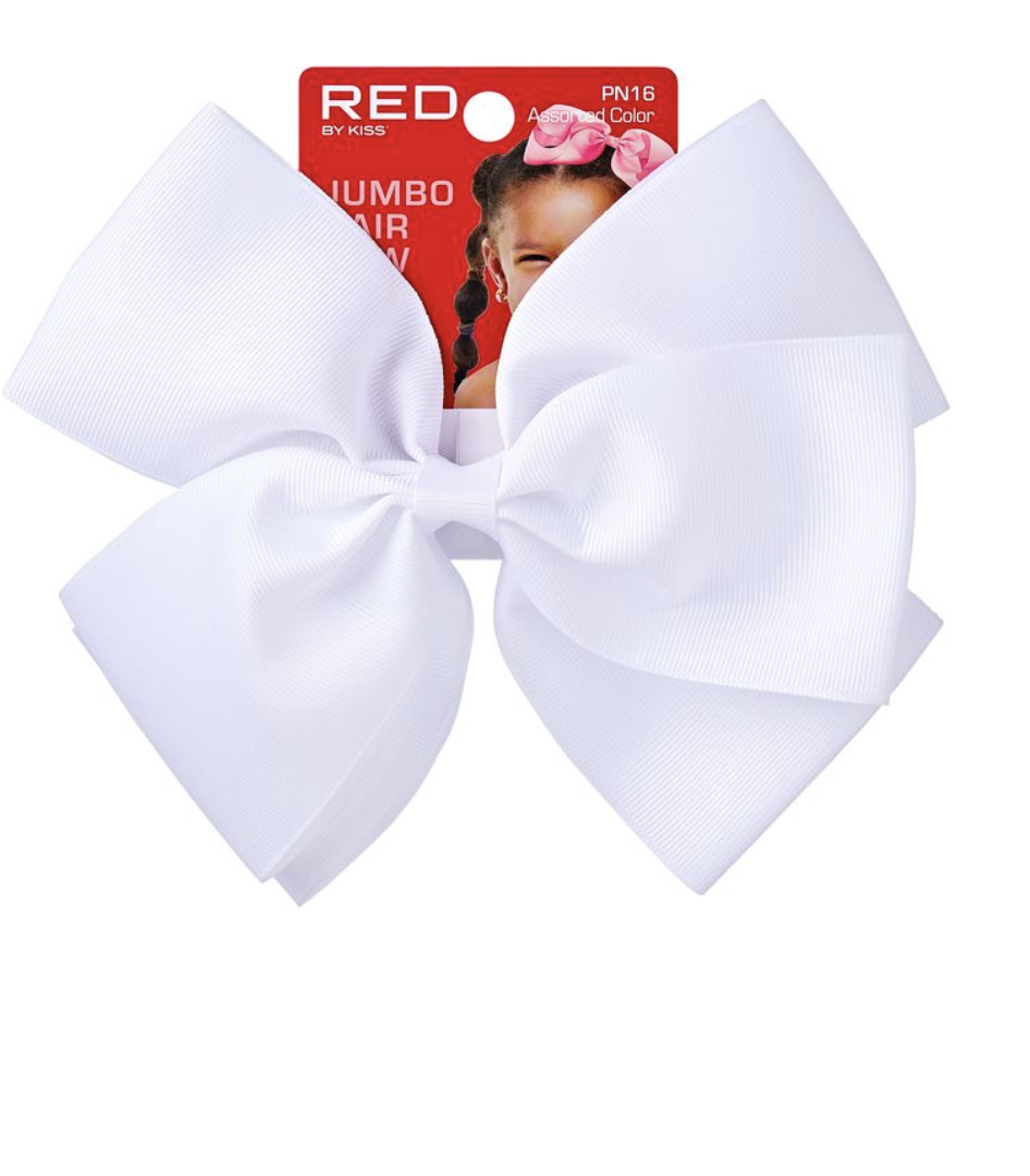 Red Kids Ribbon Metal Clip (Jumbo Size) #PN16 - BPolished Beauty Supply