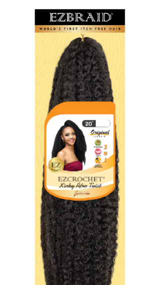 EZCrochet Kinky Afro Twist Hair 20" - BPolished Beauty Supply
