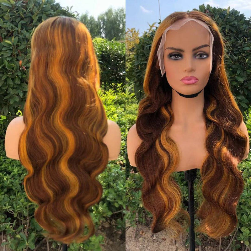 13x4 Frontal Virgin Hair Wig | 150% Density | Grade 10A | HD Lace - Color: P2/30, P4/27, Burgundy, Blue