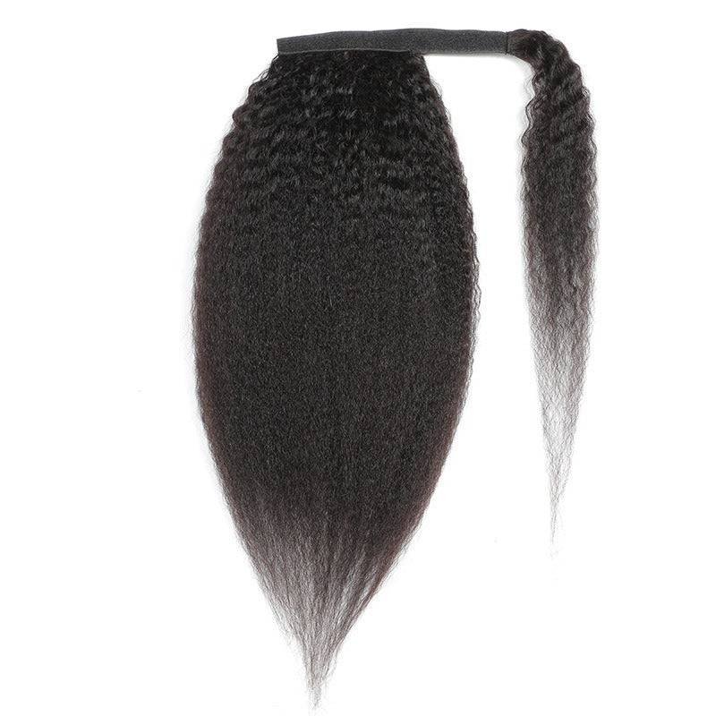 Virgin Hair Wrap Ponytail Hair (Kinky Curly, Kinky Straight, Straight)