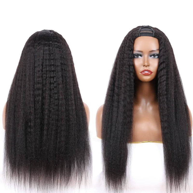 BPolished Human Hair Hair U Part Wig