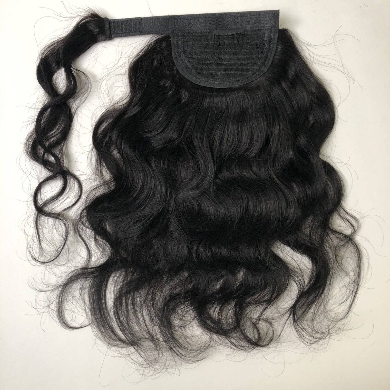 Virgin Hair Wrap Ponytail Hair (Kinky Curly, Kinky Straight, Straight)