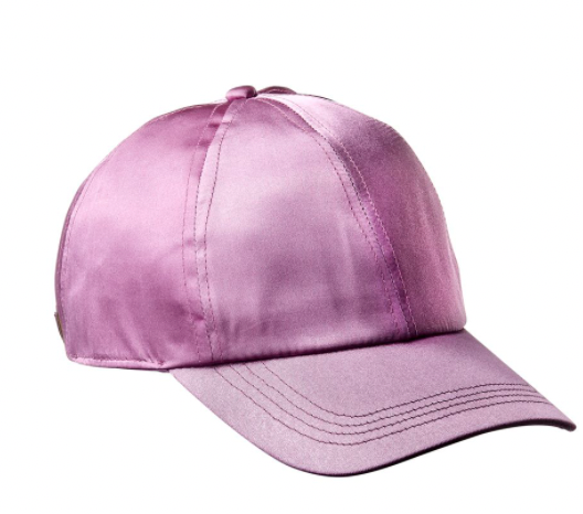 Pink satin clearance baseball cap