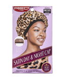 RED Satin Day&Night Cap Cap XL Leopard #HDNP03 - BPolished Beauty Supply