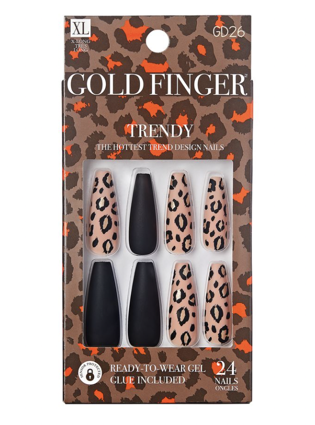 Kiss Gold Finger Trendy Press On Nails - BPolished Beauty Supply