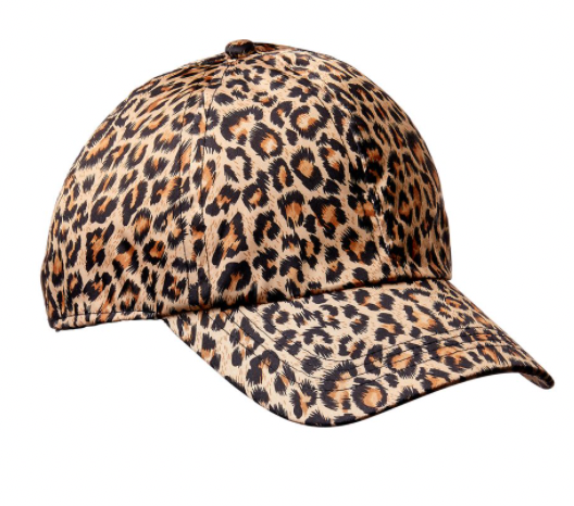 Red Keyshia Cole X Silky Satin Cap Collection - FH014 SILKY SATIN BASEBALL  CAP LEOPARD