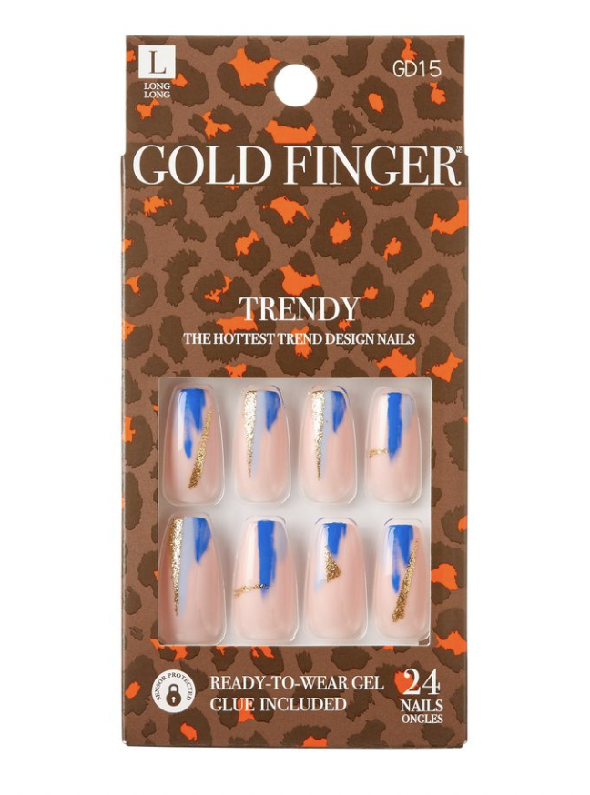 Kiss Gold Finger Trendy Press On Nails - BPolished Beauty Supply