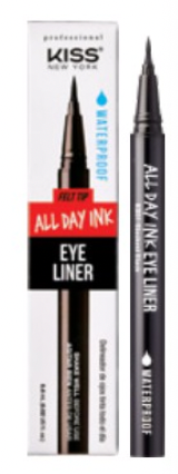 Kiss New York All Day Ink Eyeliner Brush Tip #KE01 - BPolished Beauty Supply
