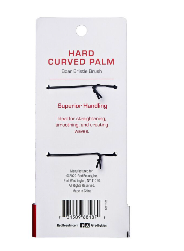 Red Professional Hard Curved Brush #BOR12 - BPolished Beauty Supply