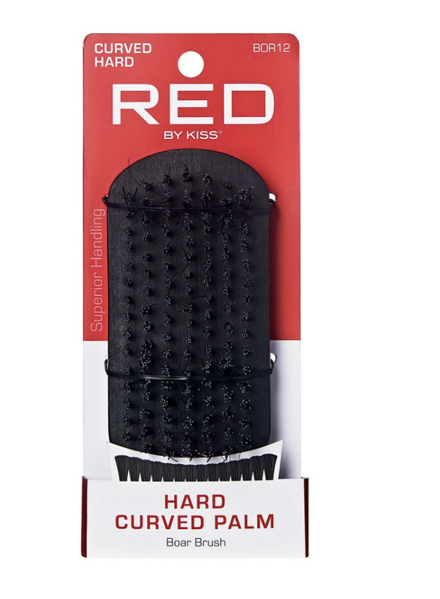 Red Professional Hard Curved Brush #BOR12 - BPolished Beauty Supply