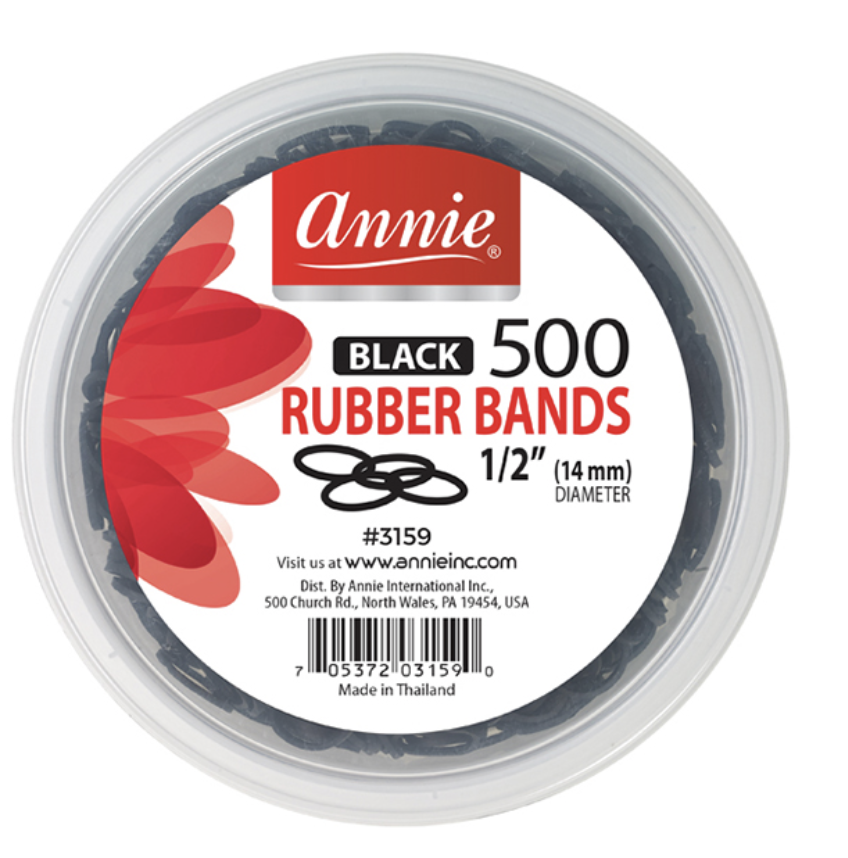 Annie Rubberbands 500 CT Black #3159 - BPolished Beauty Supply