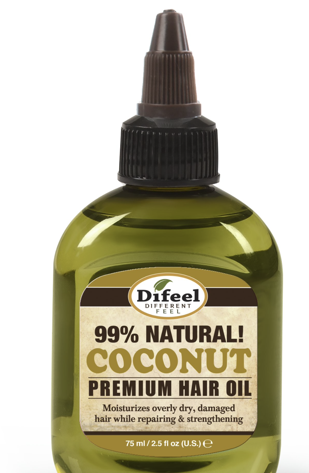 Difeel Premium Natural Hair Oil -  Coconut Oil 2.5 Fl oz - BPolished Beauty Supply