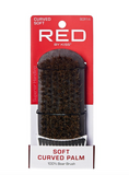 Red Professional 100% Boar Soft Curved Palm #BOR14 - BPolished Beauty Supply