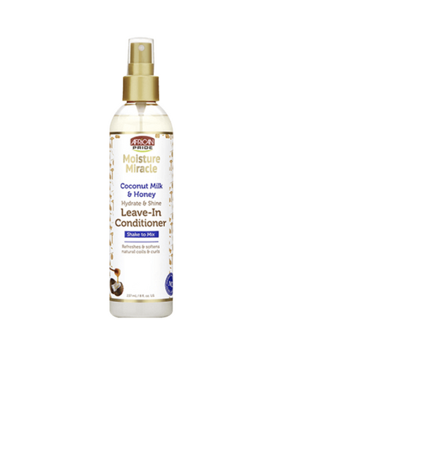 African Pride Moisture Miracle Coconut Milk & Honey Leave-in  (8 oz.) - BPolished Beauty Supply