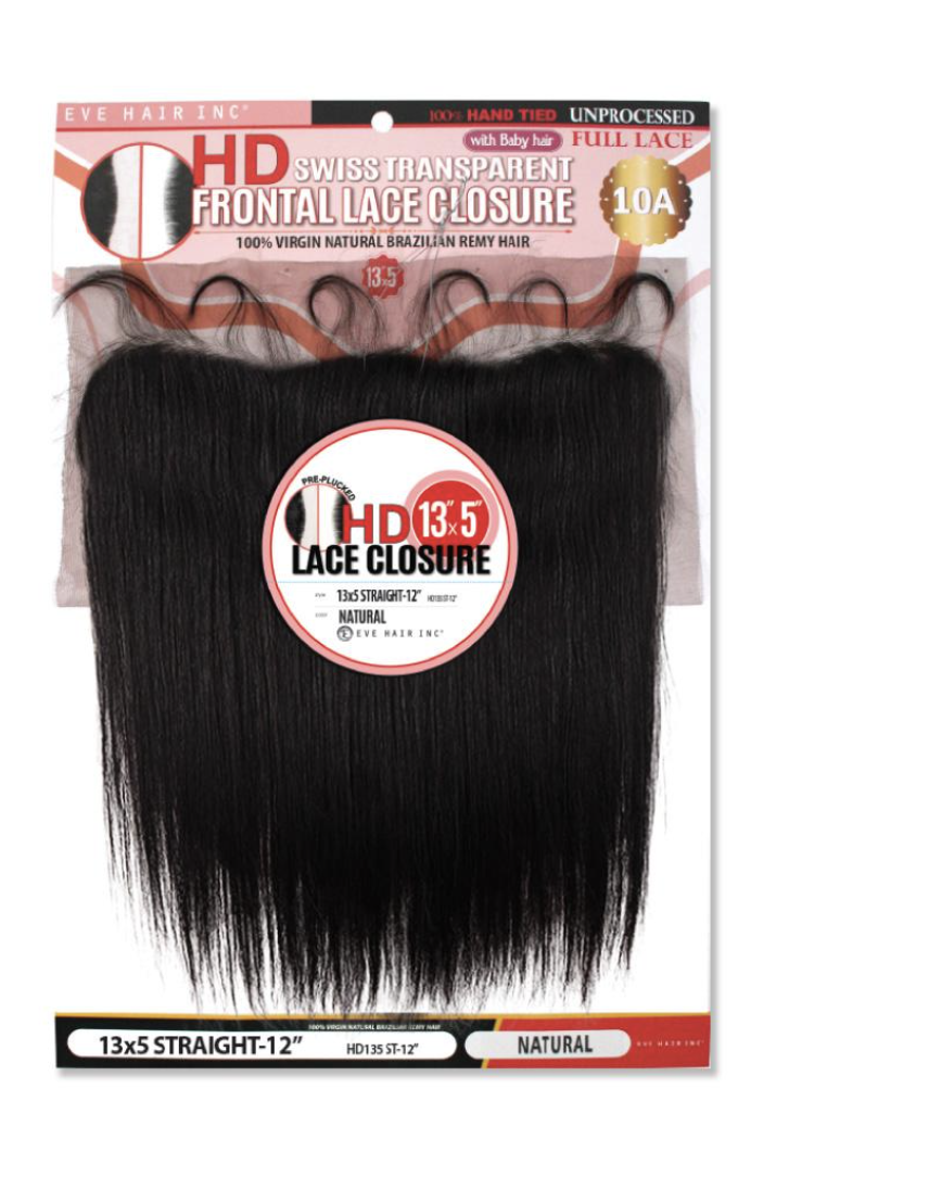 Eve Hair - HD Swiss Lace Closure 13x5 Straight - BPolished Beauty Supply