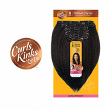 Sensationnel Curls Kinks & CO Textured Clip In Human Hair Blend Hair Extension 9PCS - Alpha Woman 12" - BPolished Beauty Supply