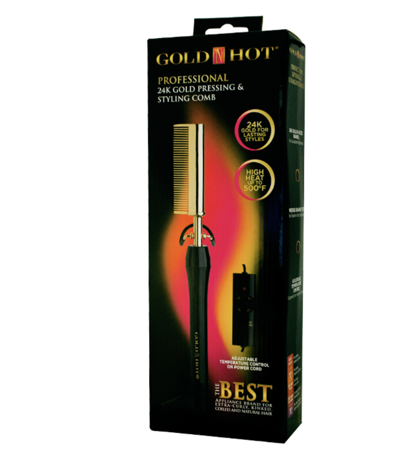 Gold 'n Hot Professional 24k Gold Pressing and Styling Comb #299 - BPolished Beauty Supply