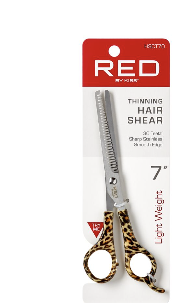 RED Kiss Straight Hair Shear Thinning 7" 30 Tooth - BPolished Beauty Supply