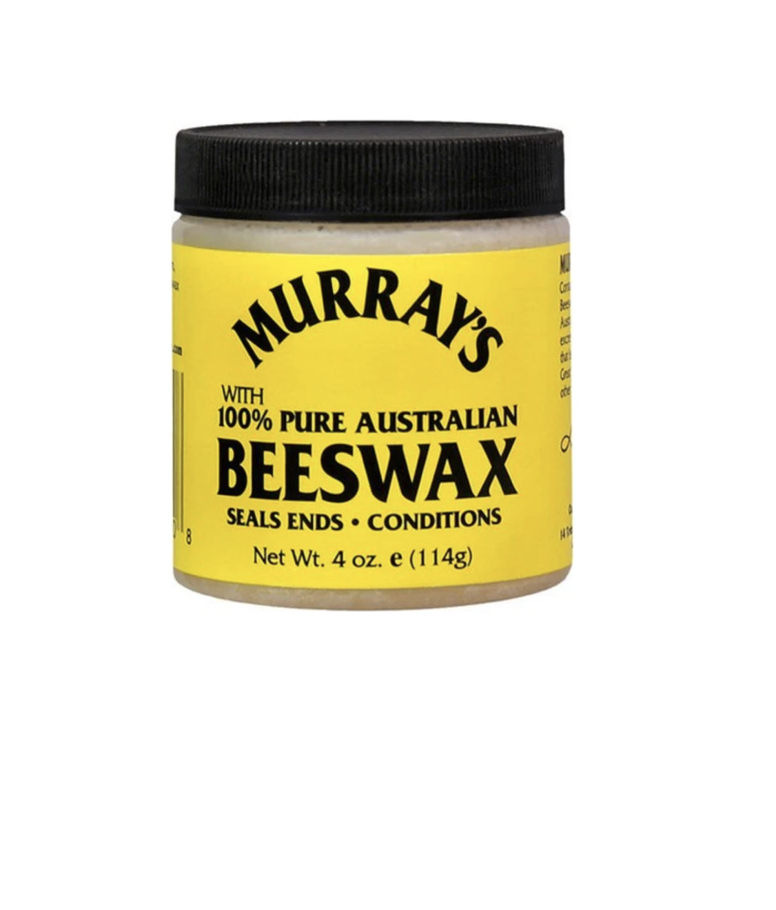 Murrays With 100% Pure Australian Beeswax, Black For Hair, 4 oz