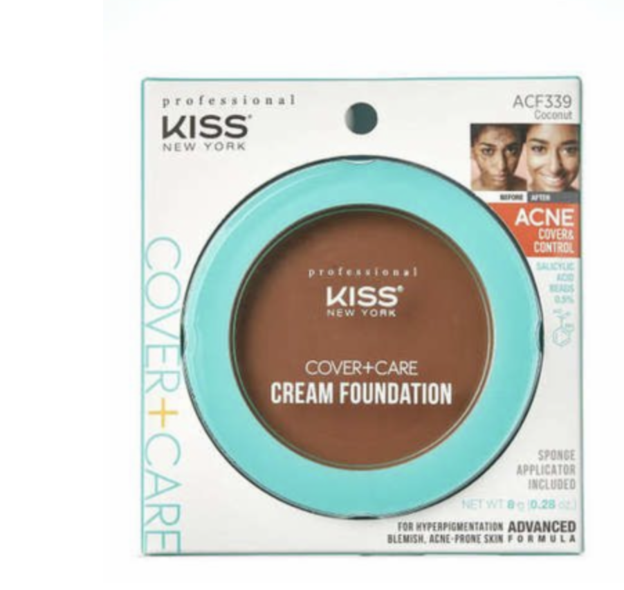 Kiss New York Professional Cover+Care Cream Foundation Coconut ACF339 - BPolished Beauty Supply