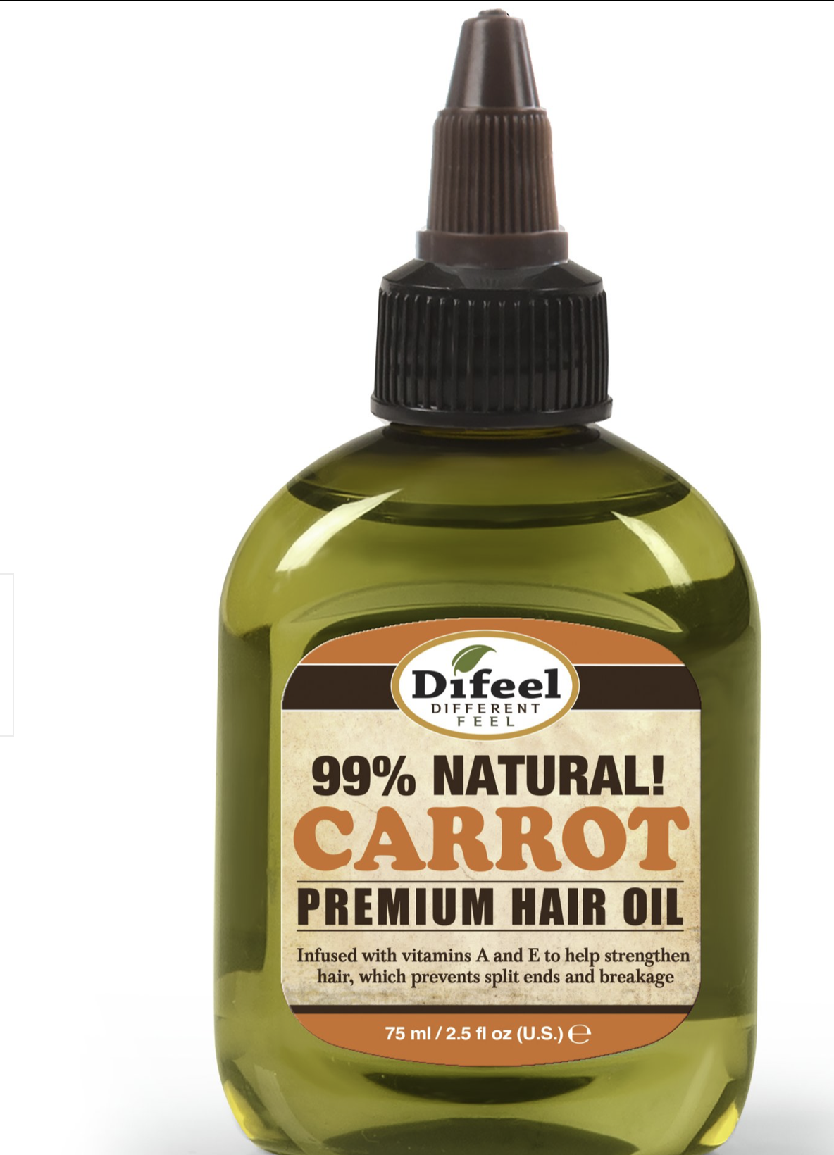 Difeel Premium Natural Hair Oil - Carrot Oil 2.5 fl oz - BPolished Beauty Supply