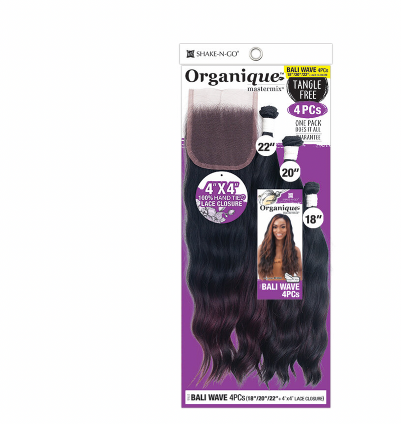 Shake-N-Go Organique Mastermix Weave - BALI WAVE 4PCS - BPolished Beauty Supply