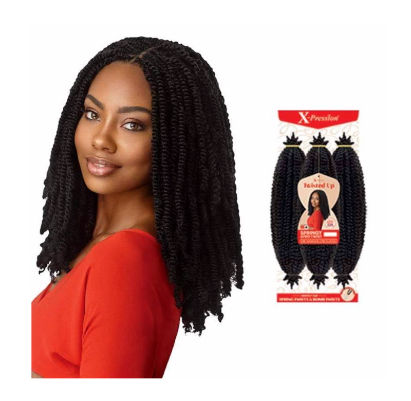 Outre X-Pression Twisted Up Crochet Braid - SPRINGY AFRO TWIST 16" 3X - BPolished Beauty Supply