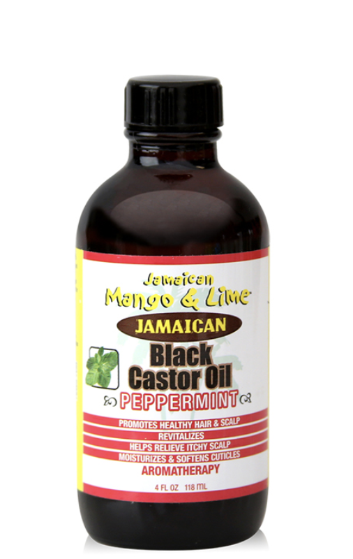 Jamaican Mango Lime Castor Oil- Peppermint 4 oz - BPolished Beauty Supply