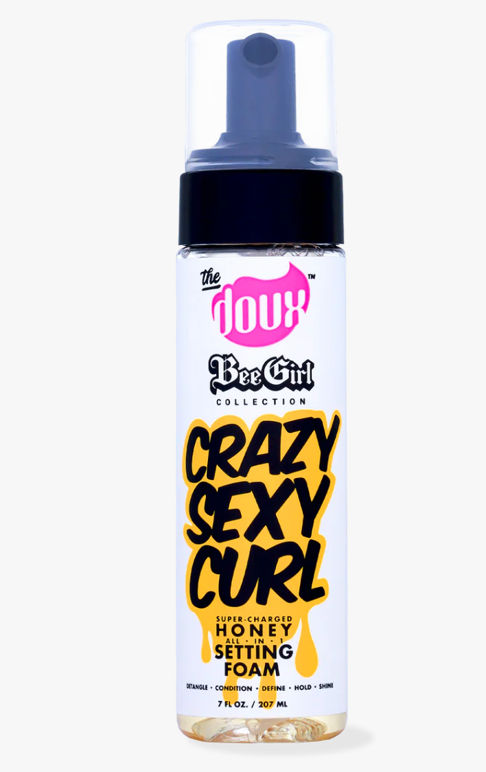 The Doux Bee Girl Ladies First Honey  Crazy Sexy Curl Honey Setting Foam 7 fl oz - BPolished Beauty Supply