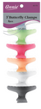 Annie Butterfly Clamps 3" 6 CT Assorted Color #3179 - BPolished Beauty Supply