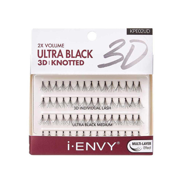 Kiss iEnvy Individual Ultra Black 3D Knotted #KPE02UD - BPolished Beauty Supply