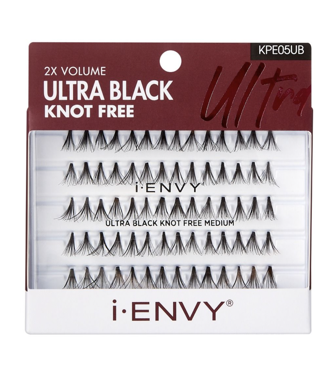 Kiss iEnvy Ultra Black Knot Free Medium 70 pc KPE05UB - BPolished Beauty Supply