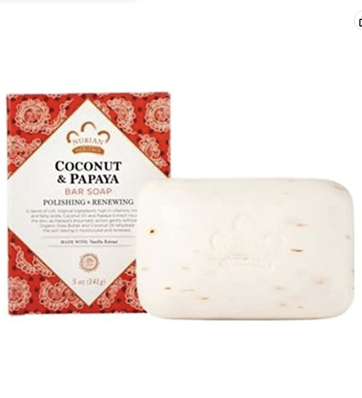 Nubian Heritage Soap Papaya & Coconut 5 oz - BPolished Beauty Supply