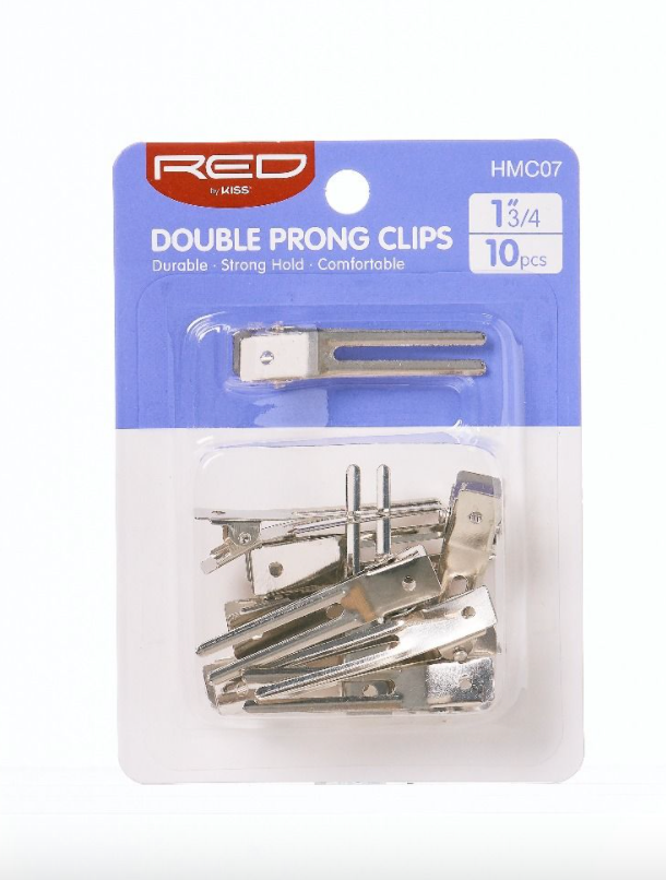 Red Kiss 1 3/4 Double Prong Clips 10pcs #HMC07 - BPolished Beauty Supply