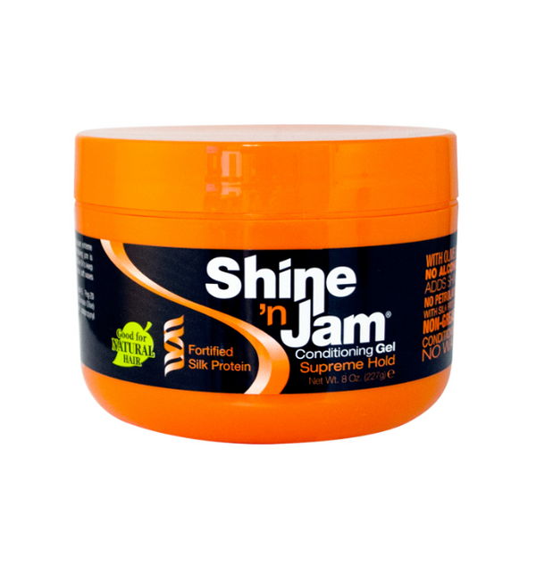 Ampro Shine 'n Jam Conditioning Gel |Supreme Hold 8 oz - BPolished Beauty Supply