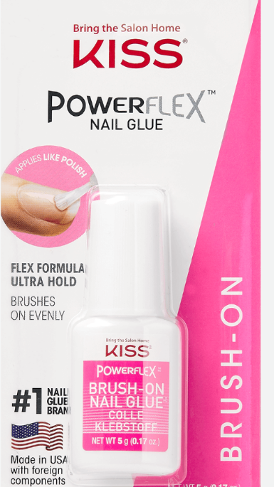 Kiss Powerflex Brush On Nail Glue .17oz - BPolished Beauty Supply