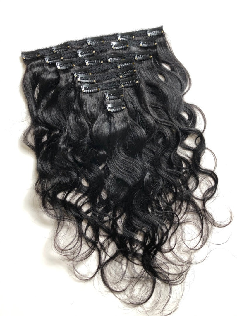 Virgin Hair Clip Ins - Body Wave - BPolished Beauty Supply