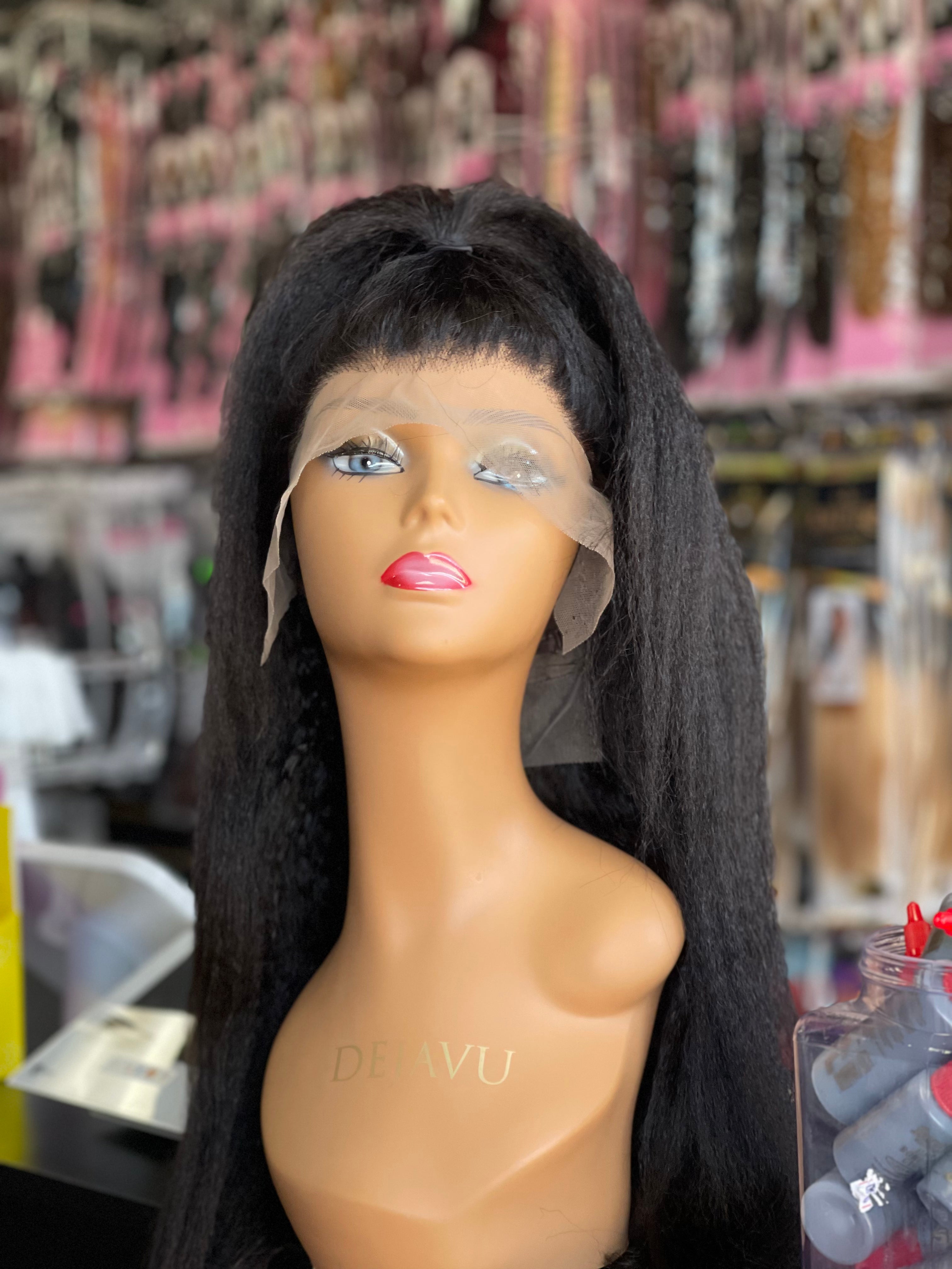 Kinky Straight 13x4 Virgin Hair Lace Wig - BPolished Beauty Supply